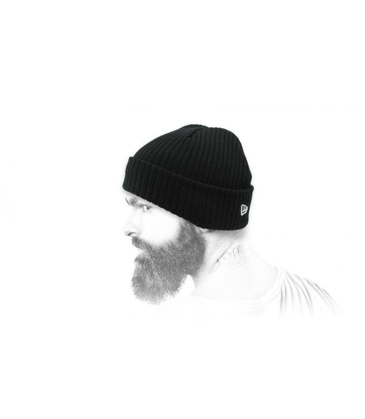 Gorro docker negro Fisherman Cuff black Gorro docker negro Fisherman Cuff black